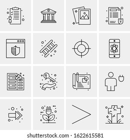 16 Business Universal Icons Vector. Creative Icon Illustration to use in web and Mobile Related project.