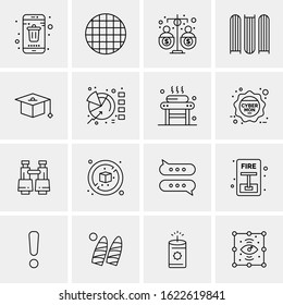 16 Business Universal Icons Vector. Creative Icon Illustration to use in web and Mobile Related project.
