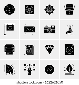 16 Business Universal Icons Vector. Creative Icon Illustration to use in web and Mobile Related project.