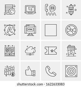 16 Business Universal Icons Vector. Creative Icon Illustration to use in web and Mobile Related project.