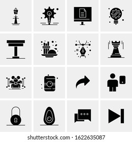 16 Business Universal Icons Vector. Creative Icon Illustration to use in web and Mobile Related project.