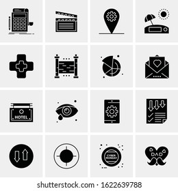 16 Business Universal Icons Vector. Creative Icon Illustration to use in web and Mobile Related project.