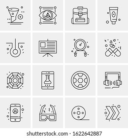 16 Business Universal Icons Vector. Creative Icon Illustration to use in web and Mobile Related project.