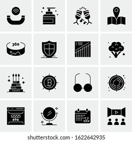 16 Business Universal Icons Vector. Creative Icon Illustration to use in web and Mobile Related project.
