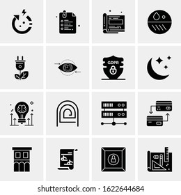 16 Business Universal Icons Vector. Creative Icon Illustration to use in web and Mobile Related project.