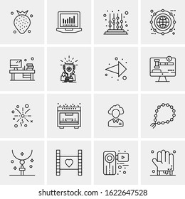 16 Business Universal Icons Vector. Creative Icon Illustration to use in web and Mobile Related project.
