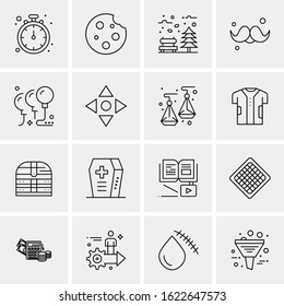 16 Business Universal Icons Vector. Creative Icon Illustration to use in web and Mobile Related project.