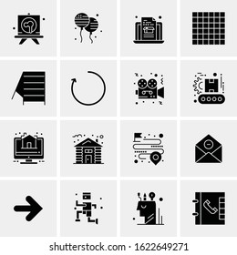 16 Business Universal Icons Vector. Creative Icon Illustration to use in web and Mobile Related project.