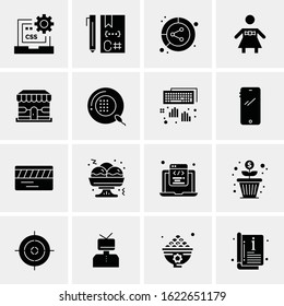 16 Business Universal Icons Vector. Creative Icon Illustration to use in web and Mobile Related project.