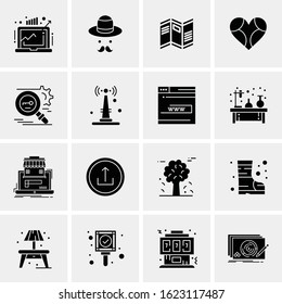 16 Business Universal Icons Vector. Creative Icon Illustration to use in web and Mobile Related project.