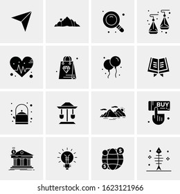 16 Business Universal Icons Vector. Creative Icon Illustration to use in web and Mobile Related project.