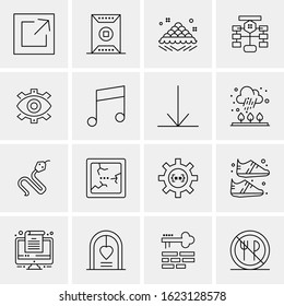 16 Business Universal Icons Vector. Creative Icon Illustration to use in web and Mobile Related project.