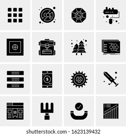 16 Business Universal Icons Vector. Creative Icon Illustration to use in web and Mobile Related project.