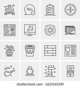 16 Business Universal Icons Vector. Creative Icon Illustration to use in web and Mobile Related project.