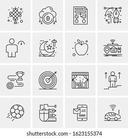 16 Business Universal Icons Vector. Creative Icon Illustration to use in web and Mobile Related project.