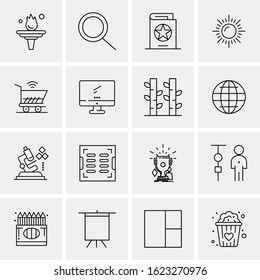16 Business Universal Icons Vector. Creative Icon Illustration to use in web and Mobile Related project.