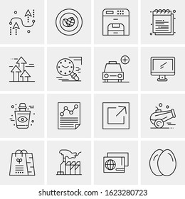 16 Business Universal Icons Vector. Creative Icon Illustration to use in web and Mobile Related project.