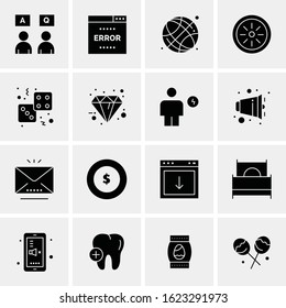 16 Business Universal Icons Vector. Creative Icon Illustration to use in web and Mobile Related project.