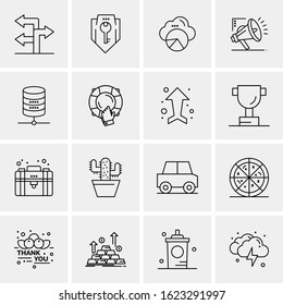 16 Business Universal Icons Vector. Creative Icon Illustration to use in web and Mobile Related project.