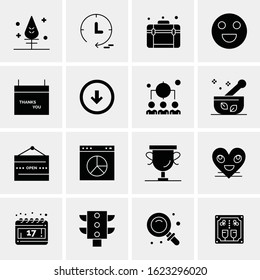 16 Business Universal Icons Vector. Creative Icon Illustration to use in web and Mobile Related project.