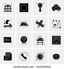 16 Business Universal Icons Vector. Creative Icon Illustration to use in web and Mobile Related project.