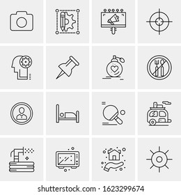 16 Business Universal Icons Vector. Creative Icon Illustration to use in web and Mobile Related project.