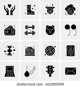 16 Business Universal Icons Vector. Creative Icon Illustration to use in web and Mobile Related project.