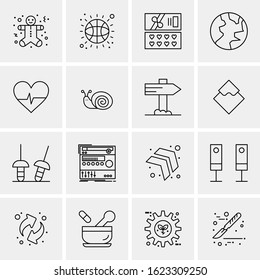 16 Business Universal Icons Vector. Creative Icon Illustration to use in web and Mobile Related project.