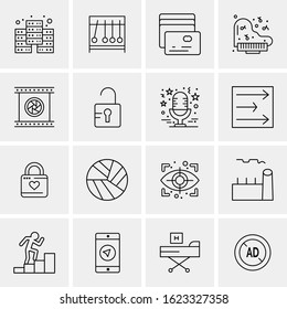 16 Business Universal Icons Vector. Creative Icon Illustration to use in web and Mobile Related project.