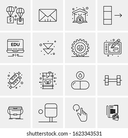 16 Business Universal Icons Vector. Creative Icon Illustration to use in web and Mobile Related project.