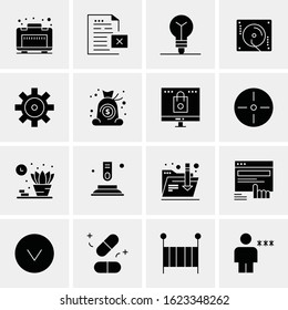 16 Business Universal Icons Vector. Creative Icon Illustration to use in web and Mobile Related project.