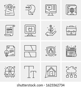 16 Business Universal Icons Vector. Creative Icon Illustration to use in web and Mobile Related project.