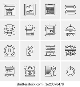 16 Business Universal Icons Vector. Creative Icon Illustration to use in web and Mobile Related project.