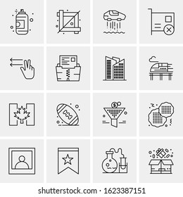 16 Business Universal Icons Vector. Creative Icon Illustration to use in web and Mobile Related project.