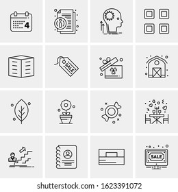 16 Business Universal Icons Vector. Creative Icon Illustration to use in web and Mobile Related project.