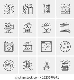 16 Business Universal Icons Vector. Creative Icon Illustration to use in web and Mobile Related project.