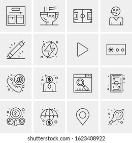 16 Business Universal Icons Vector. Creative Icon Illustration to use in web and Mobile Related project.