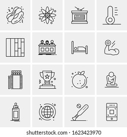16 Business Universal Icons Vector. Creative Icon Illustration to use in web and Mobile Related project.