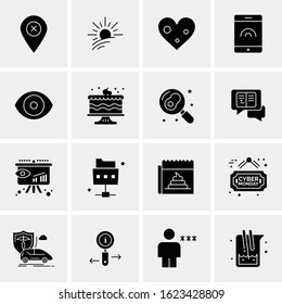 16 Business Universal Icons Vector. Creative Icon Illustration to use in web and Mobile Related project.