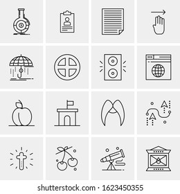 16 Business Universal Icons Vector. Creative Icon Illustration to use in web and Mobile Related project.