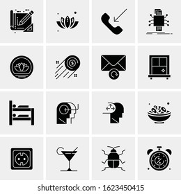 16 Business Universal Icons Vector. Creative Icon Illustration to use in web and Mobile Related project.