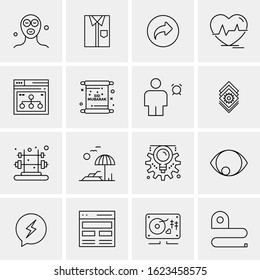 16 Business Universal Icons Vector. Creative Icon Illustration to use in web and Mobile Related project.