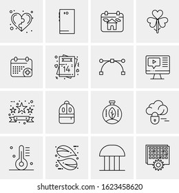 16 Business Universal Icons Vector. Creative Icon Illustration to use in web and Mobile Related project.