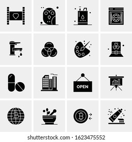 16 Business Universal Icons Vector. Creative Icon Illustration to use in web and Mobile Related project.