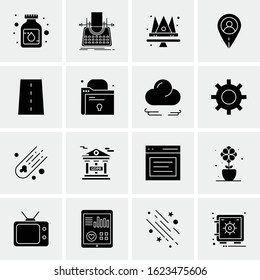16 Business Universal Icons Vector. Creative Icon Illustration to use in web and Mobile Related project.