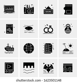 16 Business Universal Icons Vector. Creative Icon Illustration to use in web and Mobile Related project.