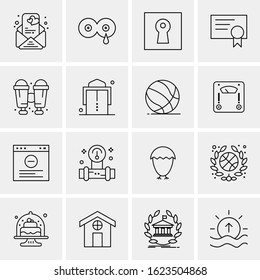 16 Business Universal Icons Vector. Creative Icon Illustration to use in web and Mobile Related project.