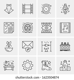 16 Business Universal Icons Vector. Creative Icon Illustration to use in web and Mobile Related project.