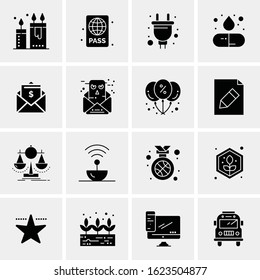 16 Business Universal Icons Vector. Creative Icon Illustration to use in web and Mobile Related project.