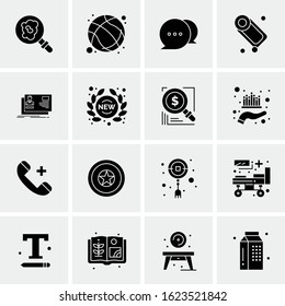 16 Business Universal Icons Vector. Creative Icon Illustration to use in web and Mobile Related project.